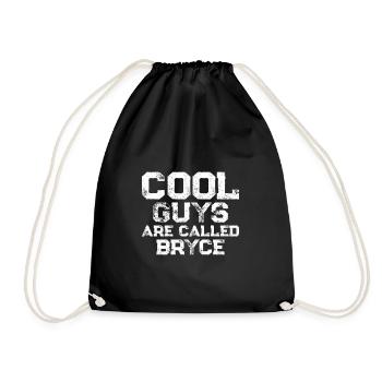 Cool guys are called Bryce - Drawstring Bag - black - Front