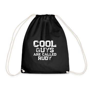 Cool guys are called Rudy - Turnbeutel - Schwarz - Vorne