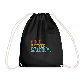 Cool guys are called malcolm - Turnbeutel - Schwarz - Vorne