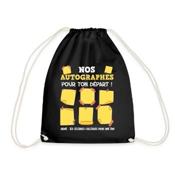 Départ Collègue Femme Autographe Collègues Stars - Sac de sport léger - noir - Devant