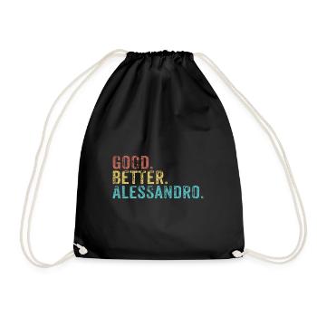 Cool guys are called alessandro - Turnbeutel - Schwarz - Vorne