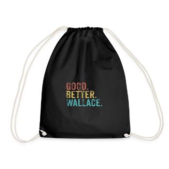Cool guys are called Wallace - Drawstring Bag - black - Front