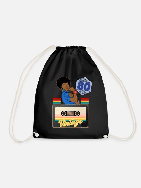 Femme Vintage Année 80 Vignette Auto - Sac de sport léger - noir
