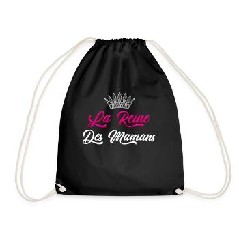 Mom Queen of Mothers Day - Drawstring Bag - black - Front