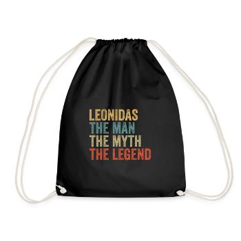 Léonidas l’homme le mythe - Sac de sport léger - noir - Devant