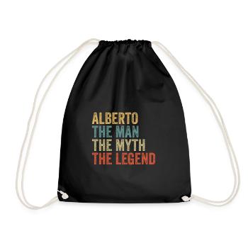 Alberto the man the myth - Turnbeutel - Schwarz - Vorne