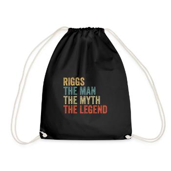 Riggs the man the myth - Turnbeutel - Schwarz - Vorne