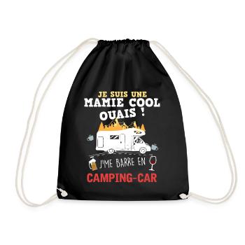 Camping Car Femme Retraite Ma Mamie Cool Voyage - Sac de sport léger - noir - Devant