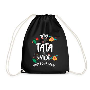 Ma Tata Et Moi C'est Pour La Vie Fleurs et Amour - Sac de sport léger - noir - Devant