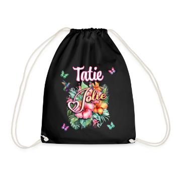Tatie Jolie Beauté De Fleurs Tropicales Femme - Sac de sport léger - noir - Devant