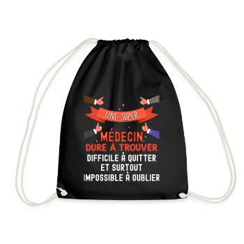 Ärztin Super Geschenk Cooles Dankeschön Gesundheit - Turnbeutel - Schwarz - Vorne
