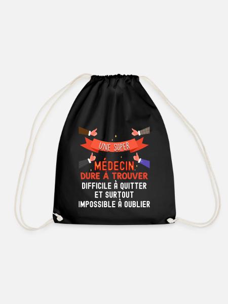 Femme Médecin Super Cadeau Cool Remerciement Santé - Sac de sport léger - noir