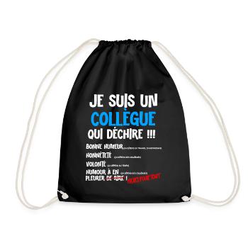 Departure work colleague good mood great - Drawstring Bag - black - Front