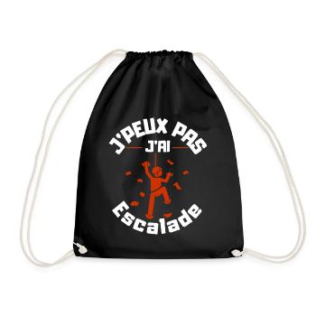 I can't I have Climbing - Drawstring Bag - black - Front