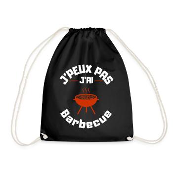 J'peux pas j'ai Barbecue - Sac de sport léger - noir - Devant