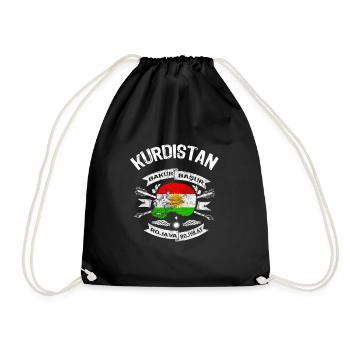 Drapeau du Kurdistan Bakur Bashur Rojava Rojhlt Newroz - Sac de sport léger - noir - Devant