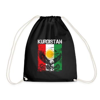 Drapeau du Kurdistan Bakur Bashur Rojava Rojhlt Newroz - Sac de sport léger - noir - Devant
