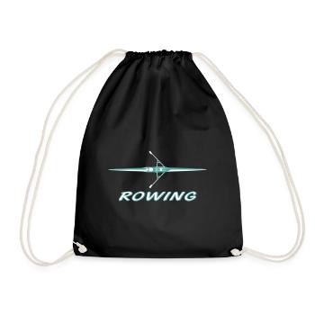 Rudern, Ruderboot, Sculling - Turnbeutel - Schwarz - Vorne
