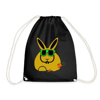 rabbit - Turnbeutel - Schwarz - Vorne