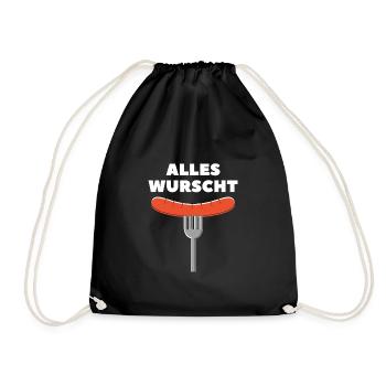 ALLES WURST - Turnbeutel - Schwarz - Vorne