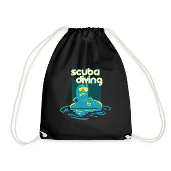Plongée - Plongée - Plongeur - Cadeau - Sac de sport léger - noir - Devant