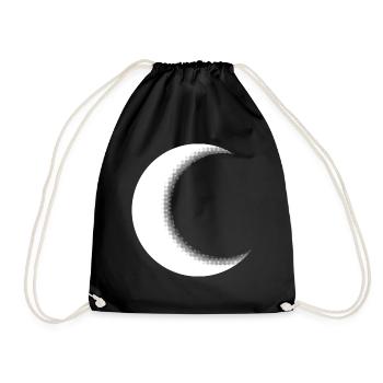 Crescent Moon Crescent Crescent Moon - Drawstring Bag - black - Front