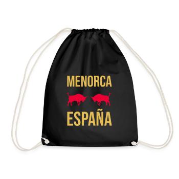 Menorca España Stierkampf Souvenir Menorca - Turnbeutel - Schwarz - Vorne