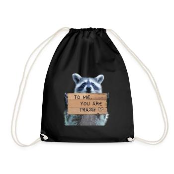Trash Panda vous aime - Sac de sport léger - noir - Devant