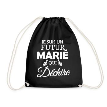 je suis un futur marié qui déchire - Sac de sport léger - noir - Devant