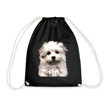 Bichon Maltais - Sac de sport léger - noir - Devant