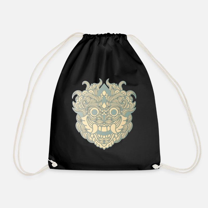 Barong - Indonesien - Bali - Turnbeutel - Schwarz