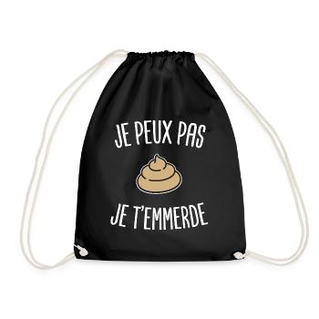 je t'emmerde | merde insulte connard va te faire - Sac de sport léger - noir - Devant