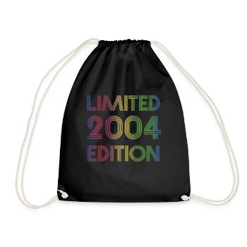 Geburtstag Jahr 2004 - Turnbeutel - Schwarz - Vorne