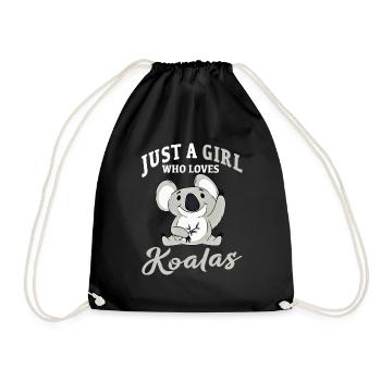 juste une fille qui aime les koalas. Koala. Fluffel - Sac de sport léger - noir - Devant
