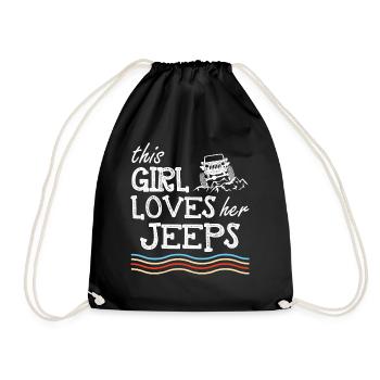Cette fille aime ses jeeps - Sac de sport léger - noir - Devant