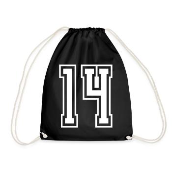14 Numéro de numéro - Sac de sport léger - noir - Devant