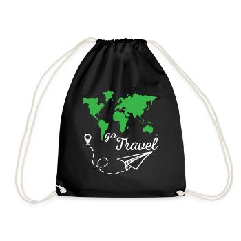 Go Travel - Turnbeutel - Schwarz - Vorne