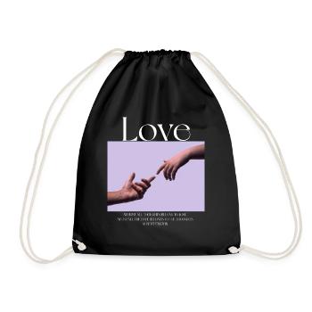 LOVE - Drawstring Bag - black - Front