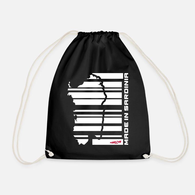 Made in Sardinia - Drawstring Bag - black