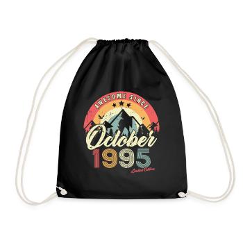 Cadeau D'anniversaire En Octobre 1995 Vintage - Sac de sport léger - noir - Devant