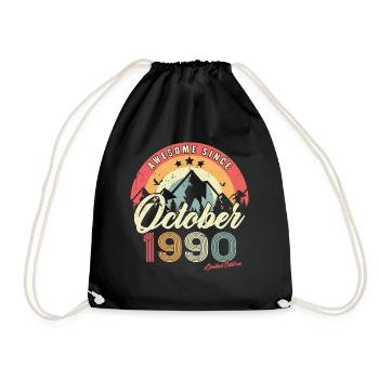 Cadeau D'anniversaire En Octobre 1990 Vintage - Sac de sport léger - noir - Devant