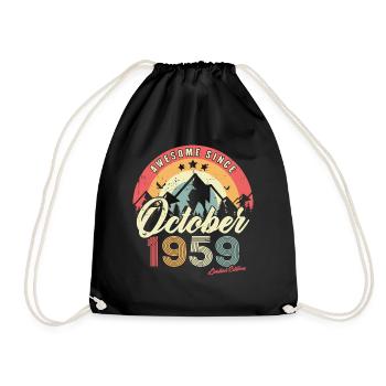 Cadeau D'anniversaire En Octobre 1959 Vintage - Sac de sport léger - noir - Devant