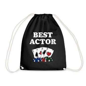 Meilleur acteur Drôle Poker Humour Joueur de Poker Joueur de Poker - Sac de sport léger - noir - Devant