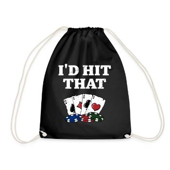 J’aurais frappé ce casino Poker Gambling Poker Player - Sac de sport léger - noir - Devant