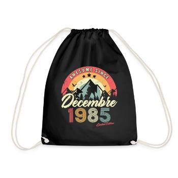 Cadeau D'anniversaire En Décembre 1985 Vintage - Sac de sport léger - noir - Devant