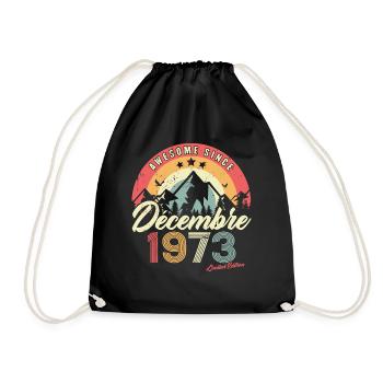 Cadeau D'anniversaire En Décembre 1973 Vintage - Sac de sport léger - noir - Devant