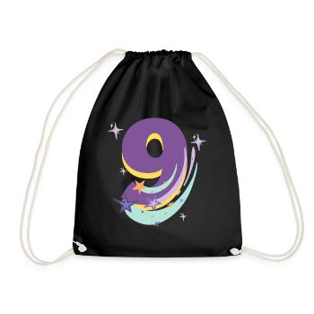 9e anniversaire (Cadeau de 9 ans) - Sac de sport léger - noir - Devant