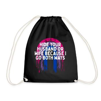 Je vais dans les deux sens Bisexuel LGBTQ Bi Pride Sarcastique - Sac de sport léger - noir - Devant