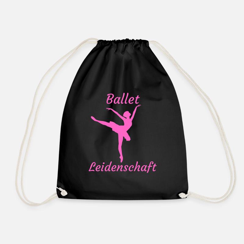 Ballet Leidenschaft, Tänzerin Geschenk - Turnbeutel - Schwarz