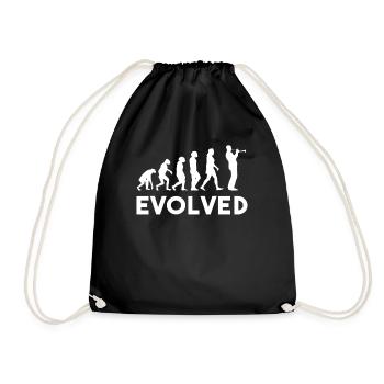 Trumpet Evolution - Drawstring Bag - black - Front